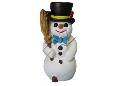 Grande Statue de Bonhomme de neige Figure Sculpture Jardin Figurines Sculptures Décoration Noël